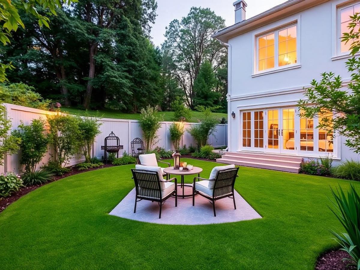 Private backyard of a 4 BHK villament